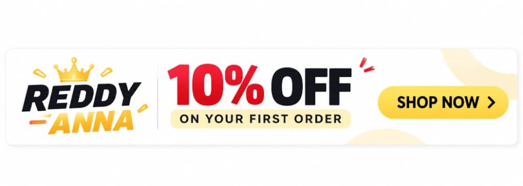 Reddy Anna 10 percent off, shop now